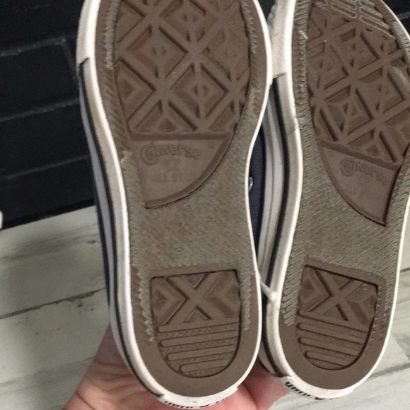 Converse All Stars youth blue-gray with white lace up sneakers size 11.5 childs - Picture 4 of 5